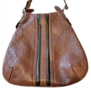 Gucci Guccissima Hobo Horsebit Leather Bag